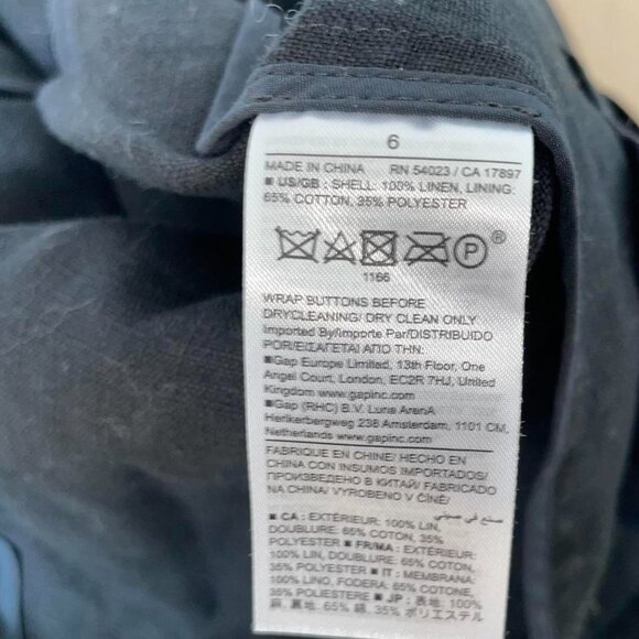 Banana Republic Black Linen Blend Blazer | Womens Size 6 Small/Medium - Picture 6 of 6